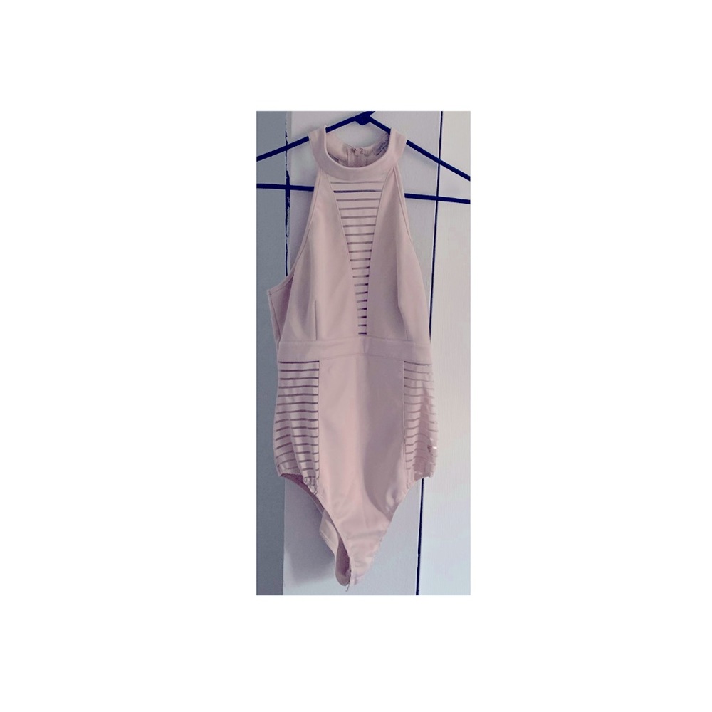 Baby pink bodysuit.